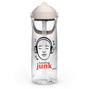 Flip straw water bottle